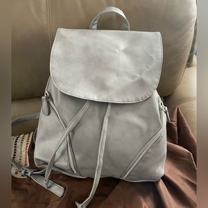 Grey Leather backpack